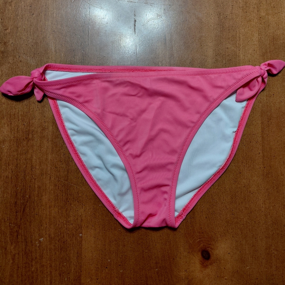 Victoria's Secret Y2K Pink Side Tie Bikini Bottoms Size Medium
